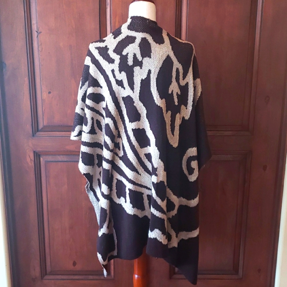 Chico's Block Leopard Print Poncho One Size - image 4